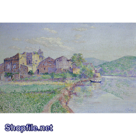 Tranh sơn dầu cãnh nông thôn đơn điệu